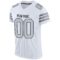Custom White Silver-Black Mesh Authentic Football Jersey
