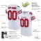 white_0059-1 Custom White Red-Navy Mesh Authentic Football Jersey