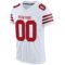 white_0059-2 Custom White Red-Navy Mesh Authentic Football Jersey
