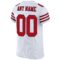 white_0059-3 Custom White Red-Navy Mesh Authentic Football Jersey