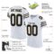 Custom White Black-Old Gold Mesh Authentic Football Jersey