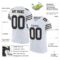 Custom White Navy-Old Gold Mesh Authentic Football Jersey