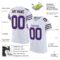 white_0062-1 Custom White Purple-Old Gold Mesh Authentic Football Jersey