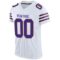 white_0062-2 Custom White Purple-Old Gold Mesh Authentic Football Jersey