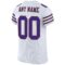 white_0062-3 Custom White Purple-Old Gold Mesh Authentic Football Jersey