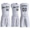 Custom White Black Round Neck Suit Basketball Jersey