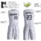 Custom White Black Round Neck Suit Basketball Jersey