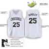 Custom White Black V-Neck Basketball Jersey