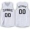 Custom White Black V-Neck Basketball Jersey