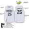 Custom White Black Round Neck Basketball Jersey