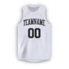 Custom White Black Round Neck Basketball Jersey