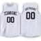 Custom White Black Round Neck Basketball Jersey