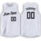 Custom White Black Round Neck Basketball Jersey