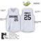 Custom White Black V-Neck Basketball Jersey