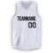 Custom White Black V-Neck Basketball Jersey