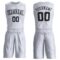 Custom White Black Round Neck Suit Basketball Jersey