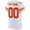 Custom White Scarlet-Gold Mesh Authentic Football Jersey