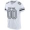 white_0210-1 Custom White Silver-Black Mesh Authentic Football Jersey