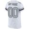 white_0210-2 Custom White Silver-Black Mesh Authentic Football Jersey