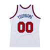 Custom White Red-Royal Authentic Throwback Basketball Jersey