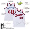 Custom White Red-Royal Authentic Throwback Basketball Jersey