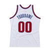 Custom White Red-Royal Authentic Throwback Basketball Jersey