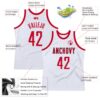 Custom White Red-Black Authentic Throwback Basketball Jersey