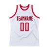Custom White Red-Black Authentic Throwback Basketball Jersey