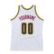 Custom White Navy-Gold Authentic Throwback Basketball Jersey