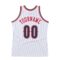 Custom White Navy-Red Authentic Throwback Basketball Jersey