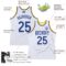 Custom White Royal-Gold Authentic Throwback Basketball Jersey