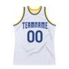 Custom White Royal-Gold Authentic Throwback Basketball Jersey