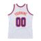 Custom White Purple-Orange Authentic Throwback Basketball Jersey