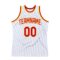 Custom White Red-Gold Authentic Throwback Basketball Jersey