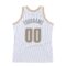 Custom White Steel Gray-Old Gold Authentic Throwback Basketball Jersey