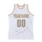 Custom White Steel Gray-Old Gold Authentic Throwback Basketball Jersey