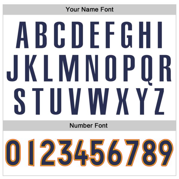 Custom White Navy-Orange Authentic Throwback Basketball Jersey