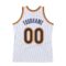 Custom White Navy-Orange Authentic Throwback Basketball Jersey