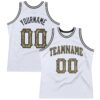Custom White Camo-Gray Authentic Throwback Basketball Jersey