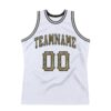 Custom White Camo-Gray Authentic Throwback Basketball Jersey