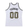 Custom White Camo-Gray Authentic Throwback Basketball Jersey