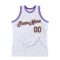 Custom White Purple-Gold Authentic Throwback Basketball Jersey
