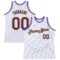 Custom White Purple-Gold Authentic Throwback Basketball Jersey