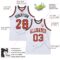 Custom White Orange-Black Authentic Throwback Basketball Jersey