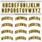 Custom White Brown Pinstripe Brown-Gold Authentic Basketball Jersey