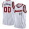 Custom White Black Pinstripe Red-Black Authentic Basketball Jersey