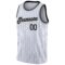 Custom White Black Pinstripe Black-Gray Authentic Basketball Jersey