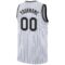 Custom White Black Pinstripe Black-Gray Authentic Basketball Jersey