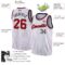 Custom White Red Pinstripe Red-Black Authentic Basketball Jersey