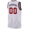 Custom White Red Pinstripe Red-Black Authentic Basketball Jersey
